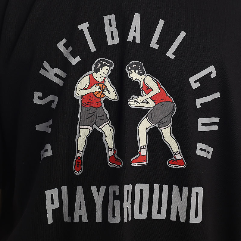 мужская черная футболка PLAYGROUND Basketball Club Tee BoxBasketClubTee-blk - цена, описание, фото 3